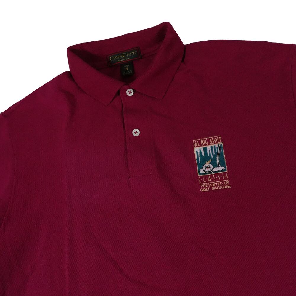 Jal Big Apple Golf Classic Vintage Cross Creek Made in USA Polo Men's Medium